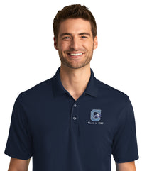 Load image into Gallery viewer, The Citadel, 35 Year Reunion, Class of 1989, The Citadel Jumping Bulldog UV Micro-Mesh Polo Shirt-Navy
