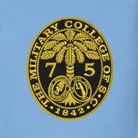 Load image into Gallery viewer, The Citadel, Ring Bezel, Class of 1975,  UV Micro-Mesh Polo Shirt- Carolina Blue
