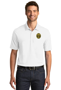 Load image into Gallery viewer, The Citadel, Ring Bezel, Class of 1975,  UV Micro-Mesh Polo Shirt- White
