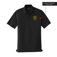 Load image into Gallery viewer, The Citadel, Customizable (Your Year) Ring Bezel Design, UV Micro-Mesh Polo Shirt- Black
