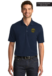 Load image into Gallery viewer, The Citadel, Customizable (Your Year) Ring Bezel Design, UV Micro-Mesh Polo Shirt- Navy
