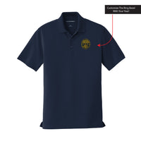 Load image into Gallery viewer, The Citadel, Customizable (Your Year) Ring Bezel Design, UV Micro-Mesh Polo Shirt- Navy
