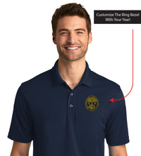 Load image into Gallery viewer, The Citadel, Customizable (Your Year) Ring Bezel Design, UV Micro-Mesh Polo Shirt- Navy

