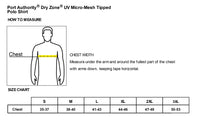 Load image into Gallery viewer, The Citadel, Class Of 2018, Barracks,  Ladies Dry Zone® UV Micro-Mesh Tipped Polo-  Size Chart
