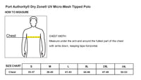Load image into Gallery viewer, American Flag,  Dry Zone® UV Micro-Mesh Tipped Polo - Size Chart
