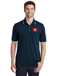 Load image into Gallery viewer, The Citadel, Citadel Club, Summerville, UV Micro-Mesh Tipped Polo -Navy
