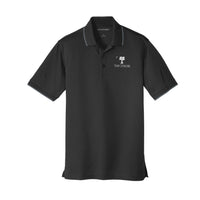 Load image into Gallery viewer, The Citadel, Big Red logo, UV Micro-Mesh Tipped Polo - black
