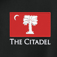 Load image into Gallery viewer, The Citadel, Big Red Flag,  Silk Touch™ Performance Polo - Black
