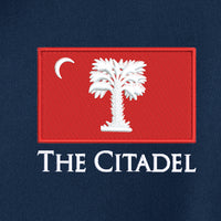Load image into Gallery viewer, The Citadel, Big Red Flag,  Silk Touch™ Performance Polo - Navy
