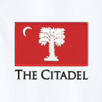 Load image into Gallery viewer, The Citadel, Big Red Flag,  Silk Touch™ Performance Polo - White
