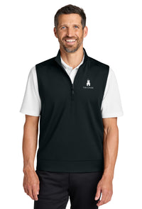 Load image into Gallery viewer, The Citadel, Raised Barracks Logo, Double Knit 1/4-Zip Vest - Black
