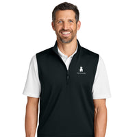 Load image into Gallery viewer, The Citadel, Raised Barracks Logo, Double Knit 1/4-Zip Vest - Black

