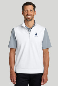Load image into Gallery viewer, The Citadel, Raised Barracks Logo, Double Knit 1/4-Zip Vest - White
