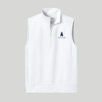 Load image into Gallery viewer, The Citadel, Raised Barracks Logo, Double Knit 1/4-Zip Vest - White
