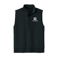 Load image into Gallery viewer, The Citadel, Raised C Star Logo, Double Knit 1/4-Zip Vest - Black
