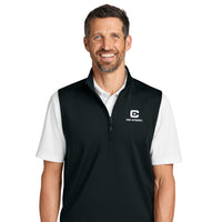 Load image into Gallery viewer, The Citadel, Raised C Star Logo, Double Knit 1/4-Zip Vest - Black

