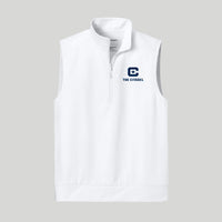 Load image into Gallery viewer, The Citadel, Raised C Star Logo, Double Knit 1/4-Zip Vest - White
