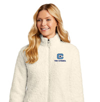 Load image into Gallery viewer, The Citadel C Star Sports logo, Ladies Cozy Fleece Jacket
