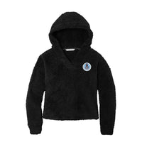 Load image into Gallery viewer, The Citadel, Bulldogs, Spike, Ladies Cozy Fleece Embroidered Hoodie- Black
