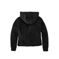 Load image into Gallery viewer, The Citadel, Bulldogs, Spike, Ladies Cozy Fleece Embroidered Hoodie- Black- back

