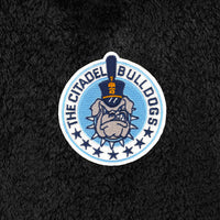 Load image into Gallery viewer, The Citadel, Bulldogs, Spike, Ladies Cozy Fleece Embroidered Hoodie- Black
