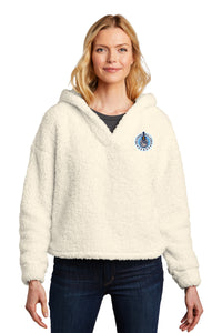 Load image into Gallery viewer, The Citadel, Bulldogs, Spike, Ladies Cozy Fleece Embroidered Hoodie- marshmallow
