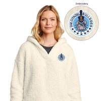 Load image into Gallery viewer, The Citadel, Bulldogs, Spike, Ladies Cozy Fleece Embroidered Hoodie- marshmallow
