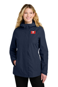 Load image into Gallery viewer, The Citadel, Big Red Flag, Port Authority® Women’s C-FREE® Rain Jacket - Navy
