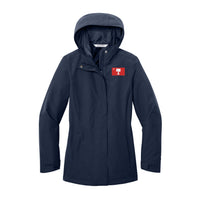 Load image into Gallery viewer, The Citadel, Big Red Flag, Port Authority® Women’s C-FREE® Rain Jacket - Navy
