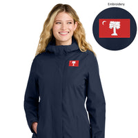 Load image into Gallery viewer, The Citadel, Big Red Flag, Port Authority® Women’s C-FREE® Rain Jacket - Navy
