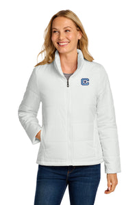 Load image into Gallery viewer, The Citadel, C Star, Port Authority® Women's Puffer Jacket - Marshmallow

