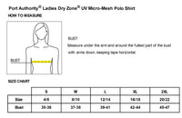 Load image into Gallery viewer, The Citadel, Big Red Alumni, Ladies Dry Zone® UV Micro-Mesh Polo - SIze Chart

