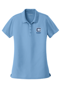 Load image into Gallery viewer, The Citadel Bulldog, Club Sport-Rugby, Women&#39;s Dry Zone® UV Micro-Mesh Polo - Carolina Blue
