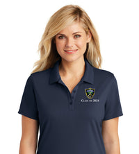 Load image into Gallery viewer, The Citadel, Shield, Class of 2024, Port Authority® Ladies Dry Zone® UV Micro-Mesh Polo Shirt- Navy
