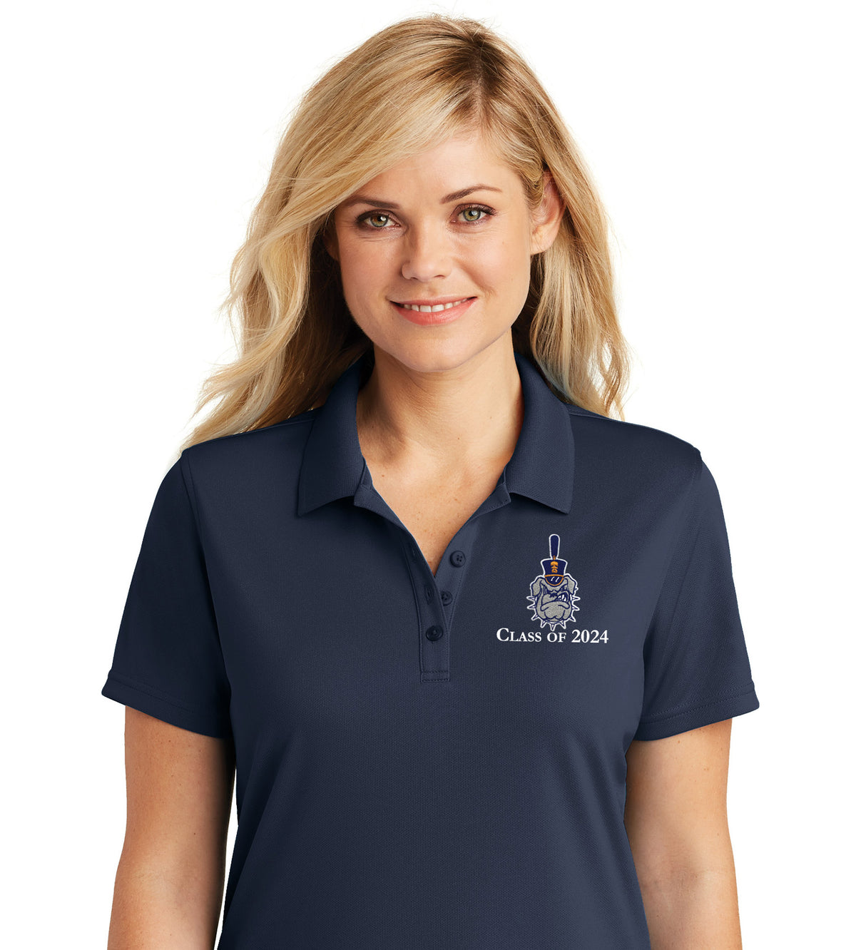 The Citadel, Spike, Class of 2024, Port Authority® Ladies Dry Zone® UV Micro-Mesh Polo - Navy