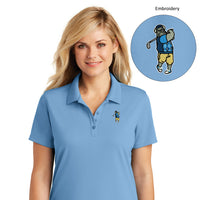Load image into Gallery viewer, The Citadel, C Star, Spike the Golfer, Port Authority® Ladies Dry Zone® UV Micro-Mesh Polo - Carolina Blue
