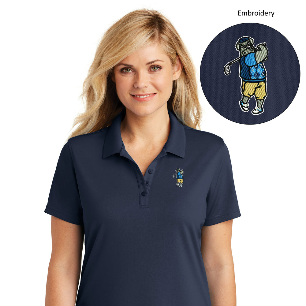 The Citadel, C Star, Spike the Golfer, Port Authority® Ladies Dry Zone® UV Micro-Mesh Polo - Navy