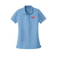 Load image into Gallery viewer, The Citadel Burgee, Club Sport-Sailing, Ladies UV Micro-Mesh Polo-  Carolina Blue
