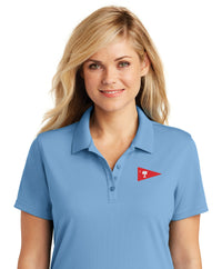 Load image into Gallery viewer, The Citadel Burgee, Club Sport-Sailing, Ladies UV Micro-Mesh Polo-  Carolina Blue
