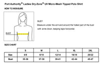 Load image into Gallery viewer, Barracks Ladies UV Micro-Mesh Tipped Polo- Size Chart

