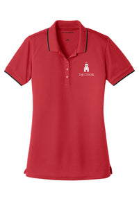 Load image into Gallery viewer, Barracks Ladies UV Micro-Mesh Tipped Polo-Rich Red
