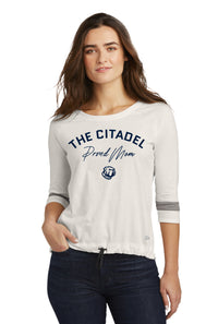 Load image into Gallery viewer, Proud Mom New Era ® Ladies Tri-Blend 3/4-Sleeve Tee - White
