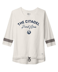 Load image into Gallery viewer, Proud Mom New Era ® Ladies Tri-Blend 3/4-Sleeve Tee - White
