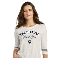 Load image into Gallery viewer, Proud Mom New Era ® Ladies Tri-Blend 3/4-Sleeve Tee - White
