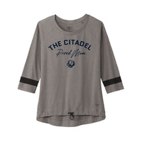 Load image into Gallery viewer, Proud Mom New Era ® Ladies Tri-Blend 3/4-Sleeve Tee - Shadow Grey
