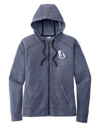 Load image into Gallery viewer, The Citadel, Atlanta Citadel  Ladies PosiCharge ® Tri-Blend Wicking Fleece Full-Zip Hooded Jacket
