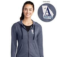 Load image into Gallery viewer, The Citadel, Atlanta Citadel  Ladies PosiCharge ® Tri-Blend Wicking Fleece Full-Zip Hooded Jacket

