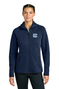 Load image into Gallery viewer, The Citadel, Spike, Embroidered Logo, Women’s Phenom Full-Zip Hoodie - Athletic Heather - Navy

