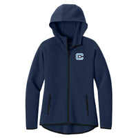Load image into Gallery viewer, The Citadel, Spike, Embroidered Logo, Women’s Phenom Full-Zip Hoodie - Athletic Heather - Navy
