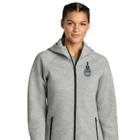 Load image into Gallery viewer, The Citadel, Spike, Embroidered Logo, Women’s Phenom Full-Zip Hoodie - Athletic Heather

